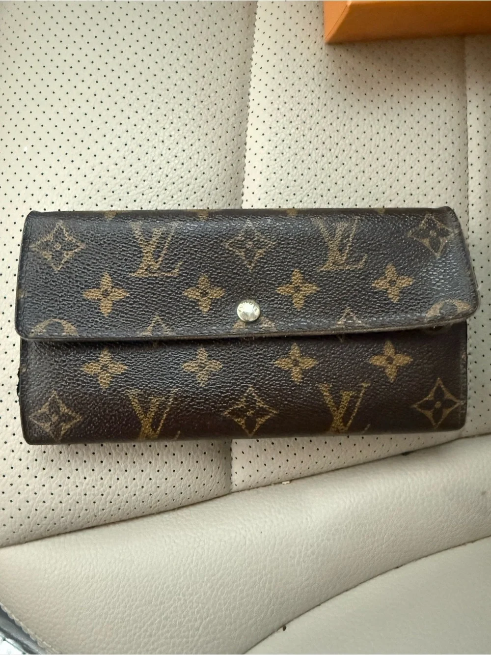 Louis Vuitton Monogram Canvas Long Wallet - Brown and Gold